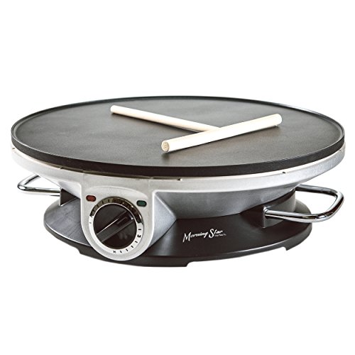 Morning Star - Crepe Maker Pro - 13 Inch Crepe Maker & Electric Griddle - Non -stick Pancake Maker